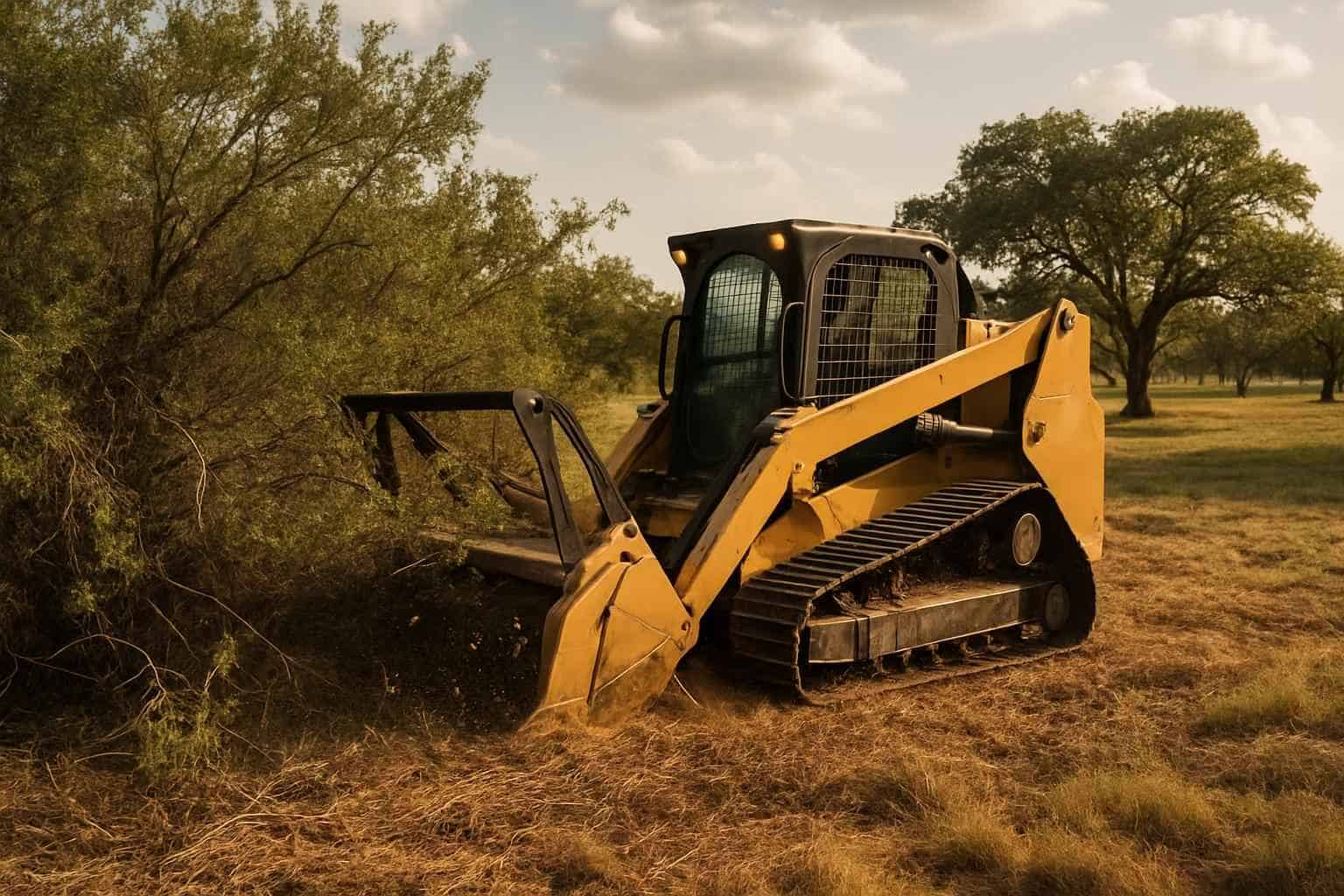 Mesquite Pasture Clearing in Hye Texas