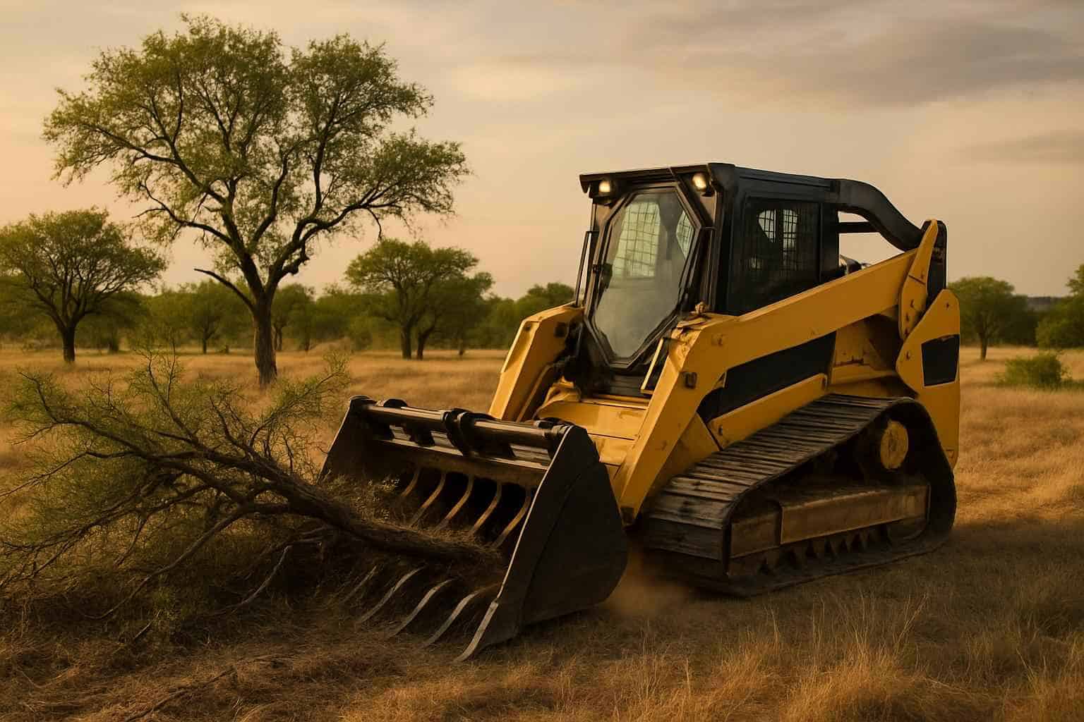 Mesquite Pasture Clearing in Stonewall Texas