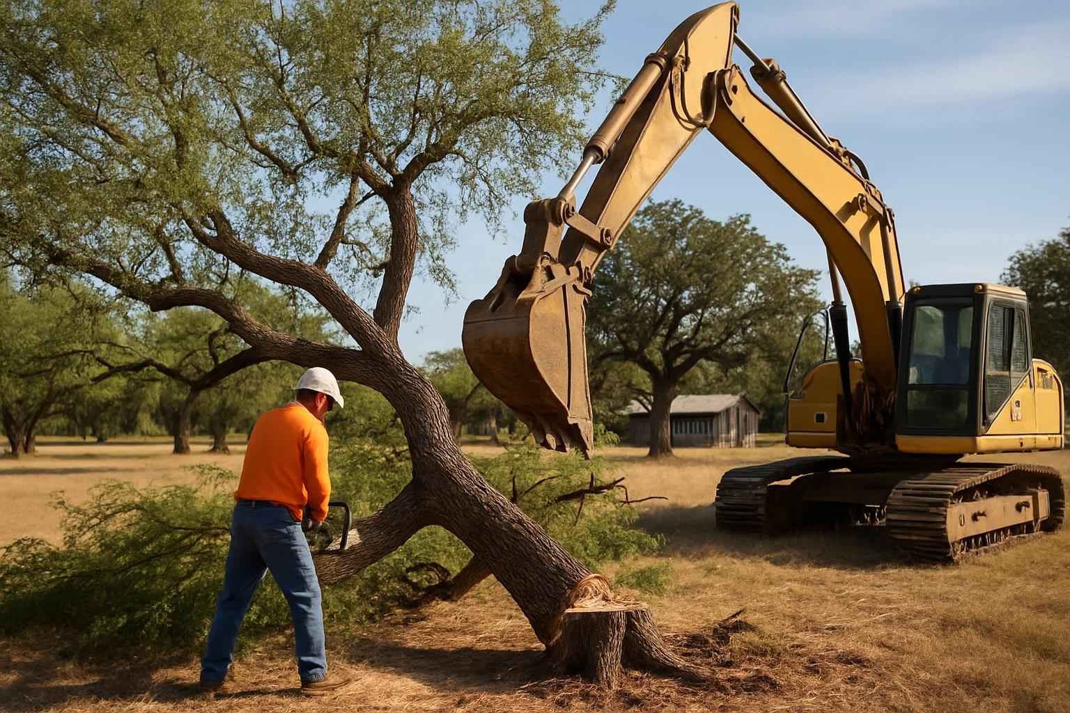 Mesquite Tree Removal in Luckenbach Texas