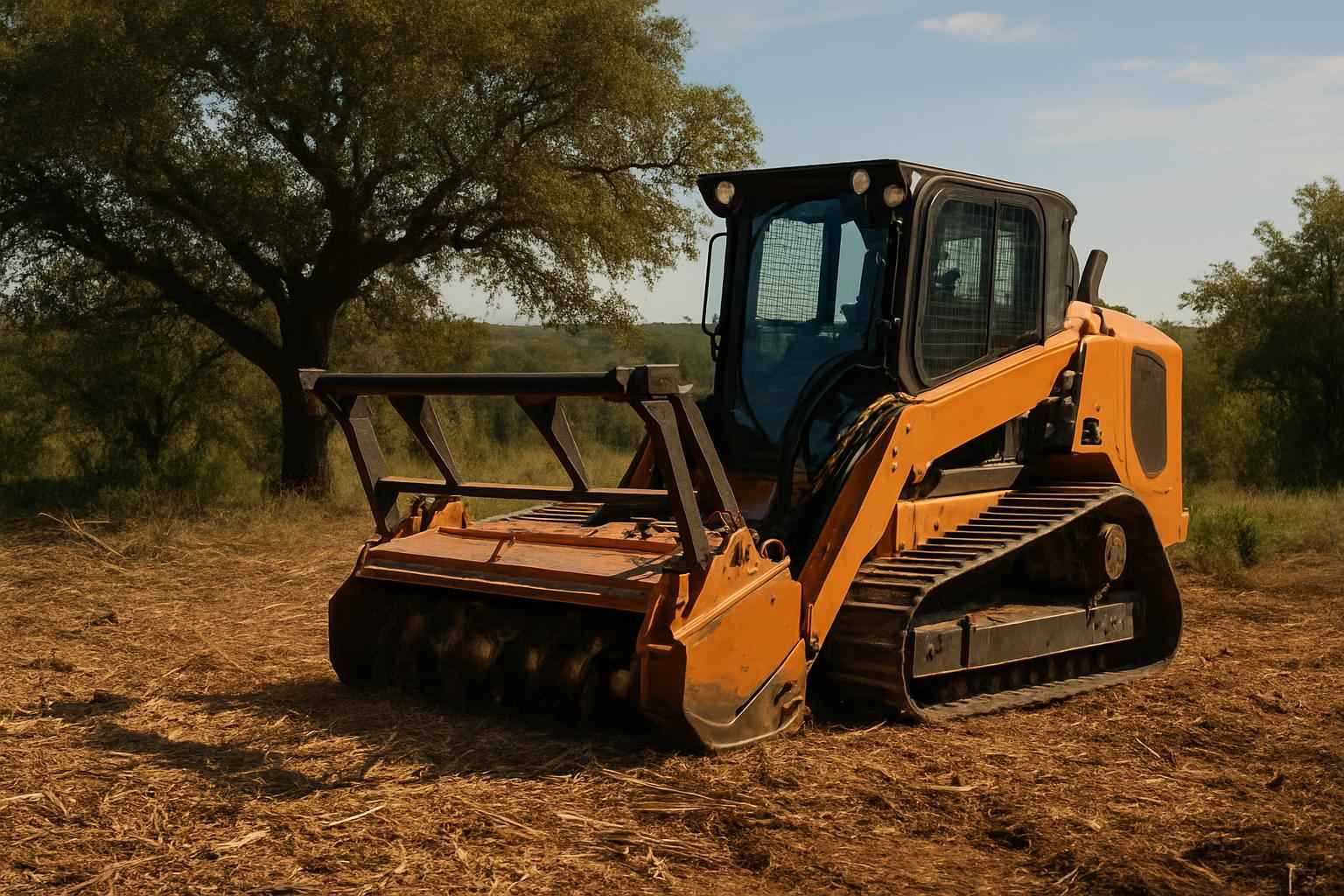 Mulching for Lot Prep in Stonewall Texas