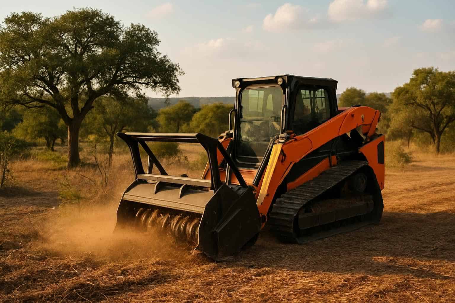 Mulching for Lot Prep in Willow City Texas