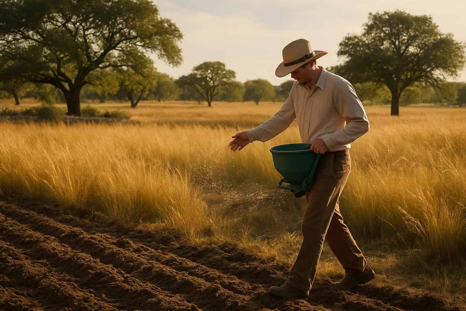 Native Grass Seeding in Hye Texas