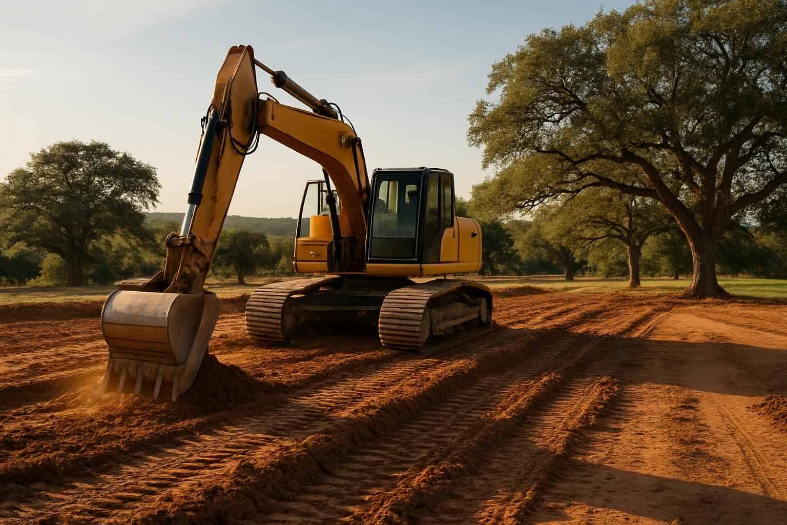 New Construction Lot Prep in Stonewall Texas