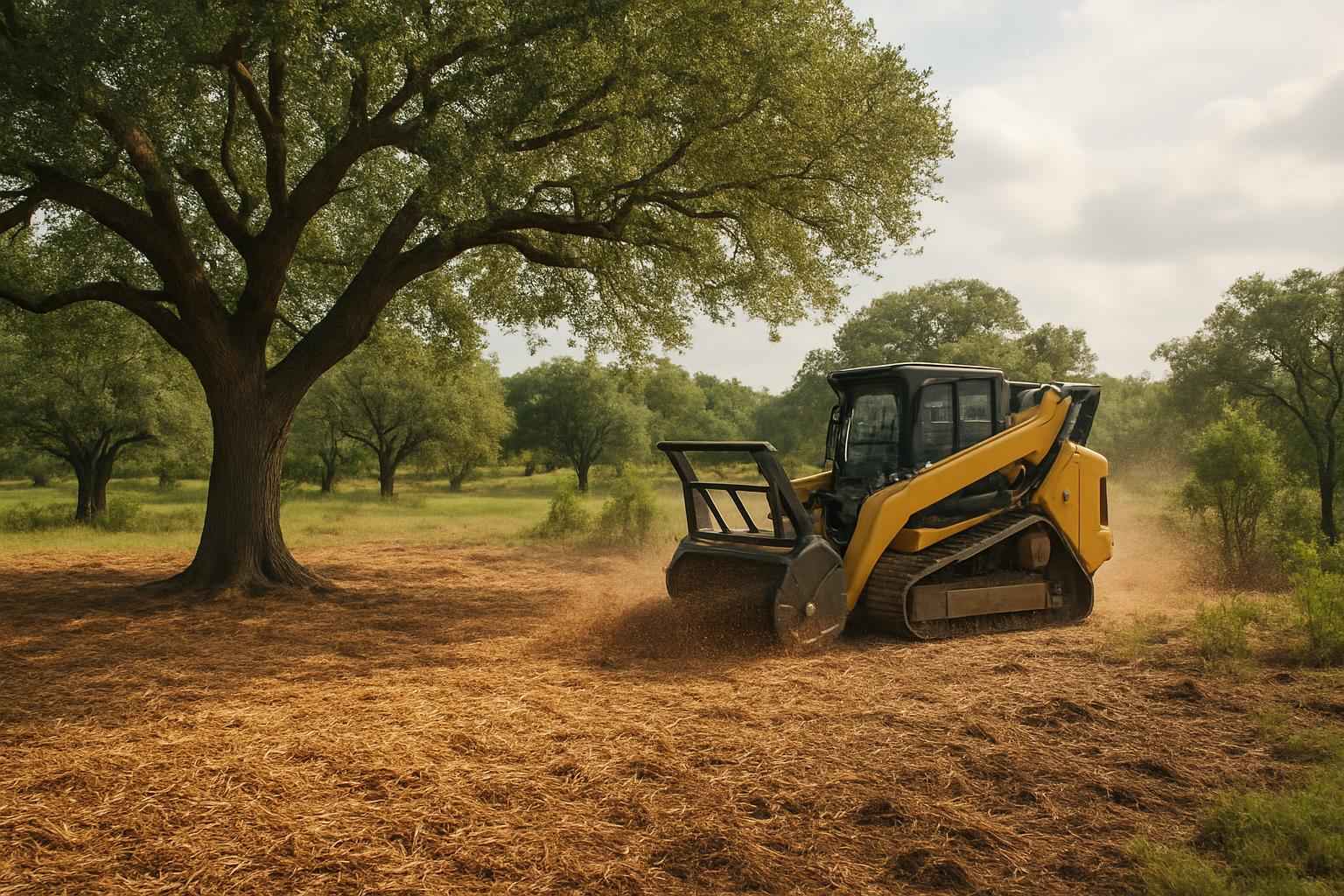 Oak Mulching in Hye Texas
