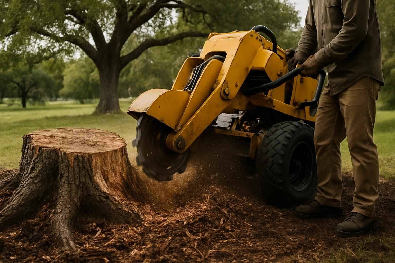 Oak Stump Removal in Hye Texas