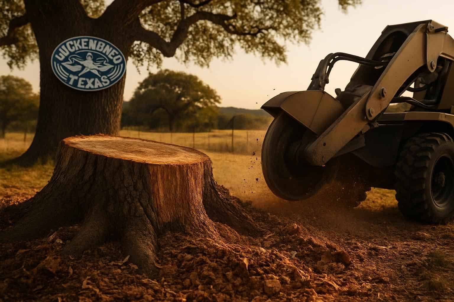 Oak Stump Removal in Luckenbach Texas