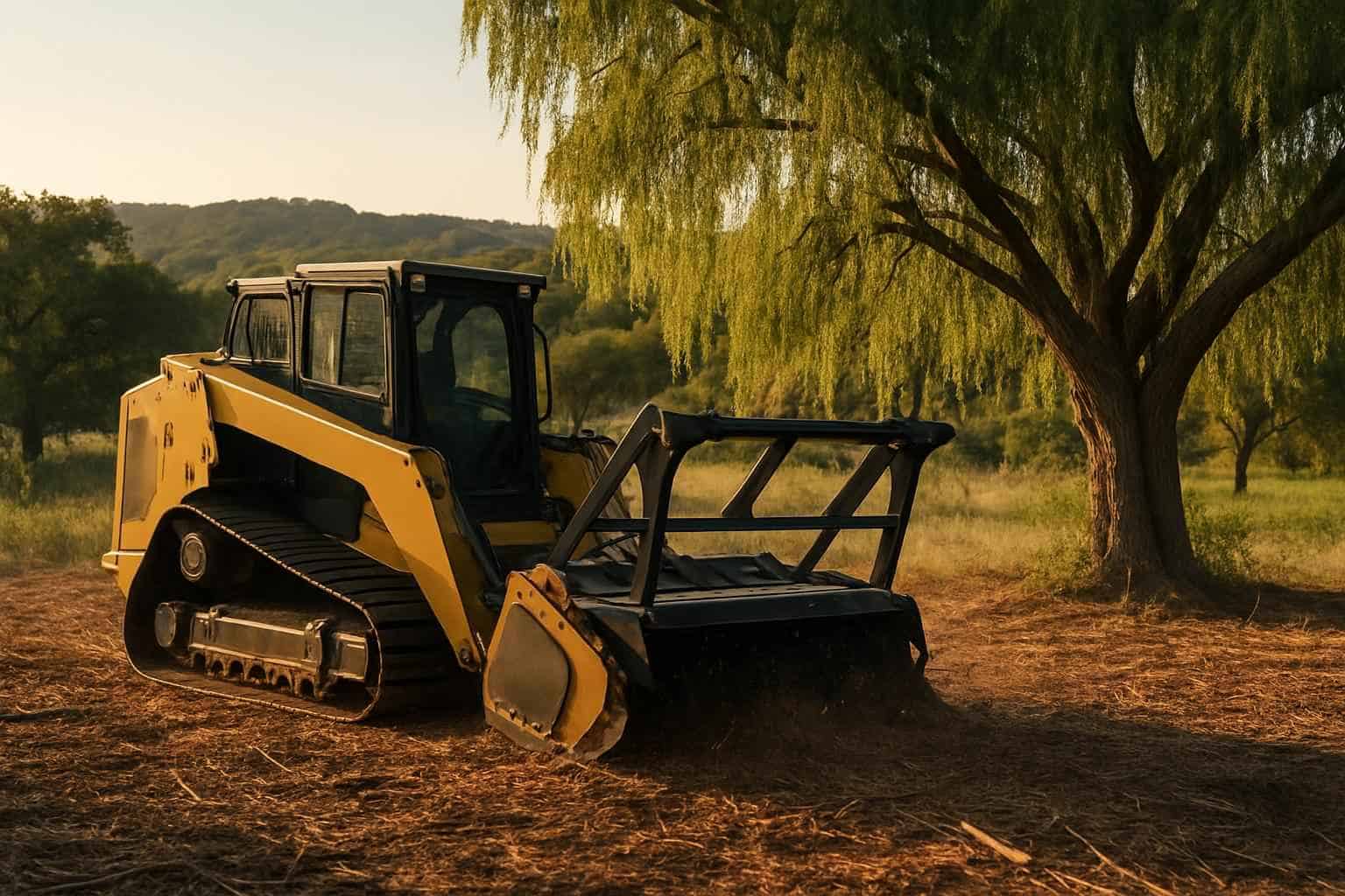One Pass Mulching in Willow City Texas