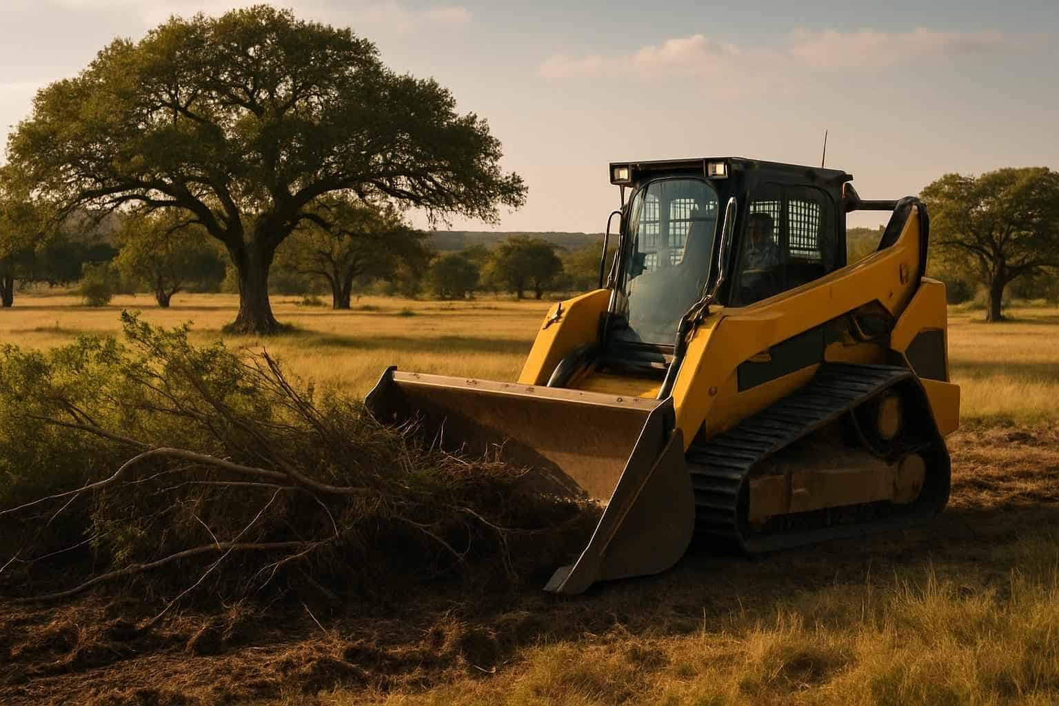 Pasture Brush Clearing in Luckenbach Texas