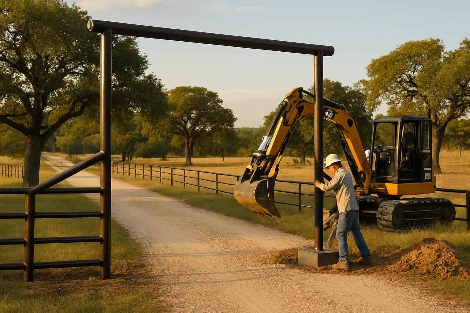 Pipe Entrance Construction in Hye Texas