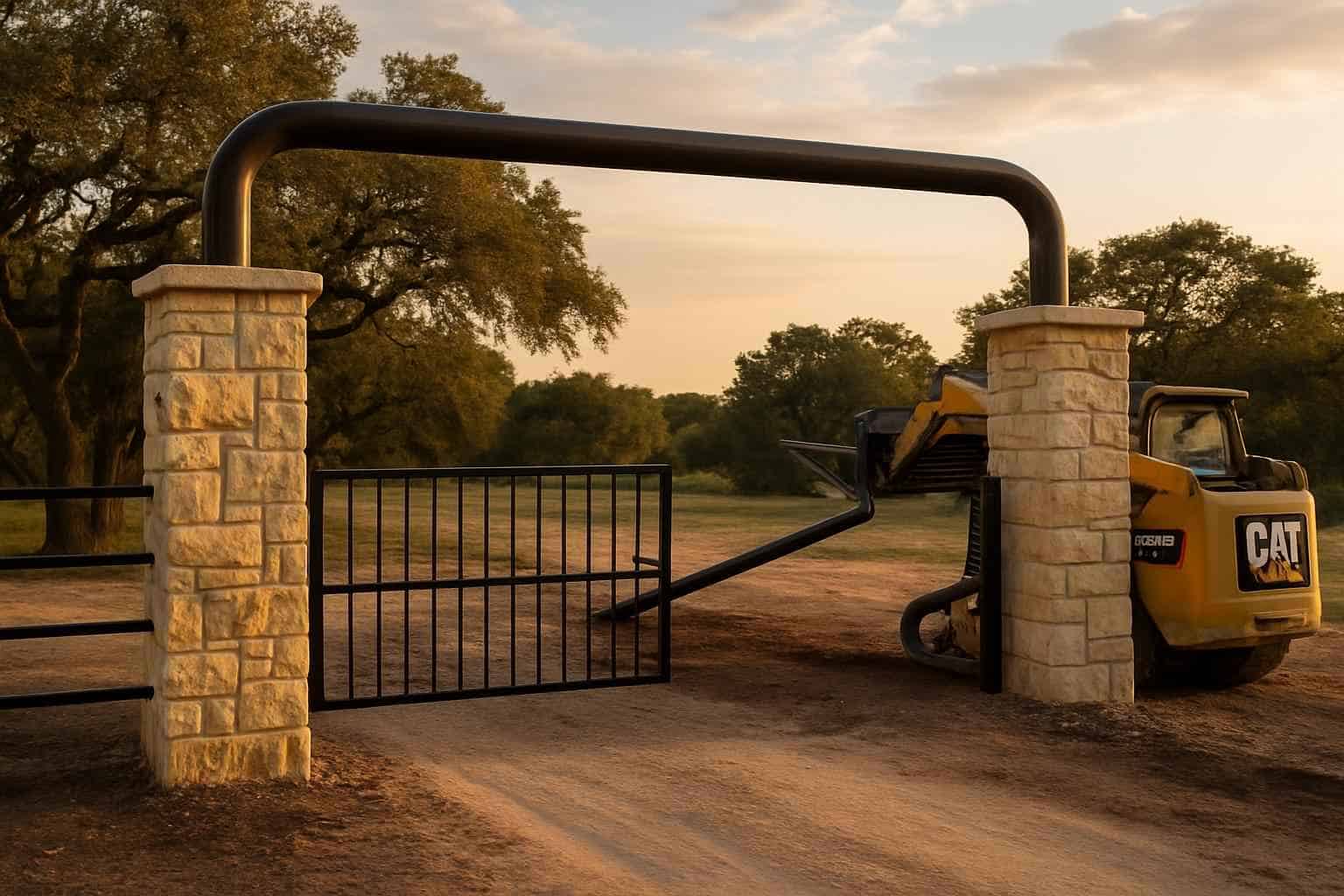 Pipe Entrance Construction in Luckenbach Texas