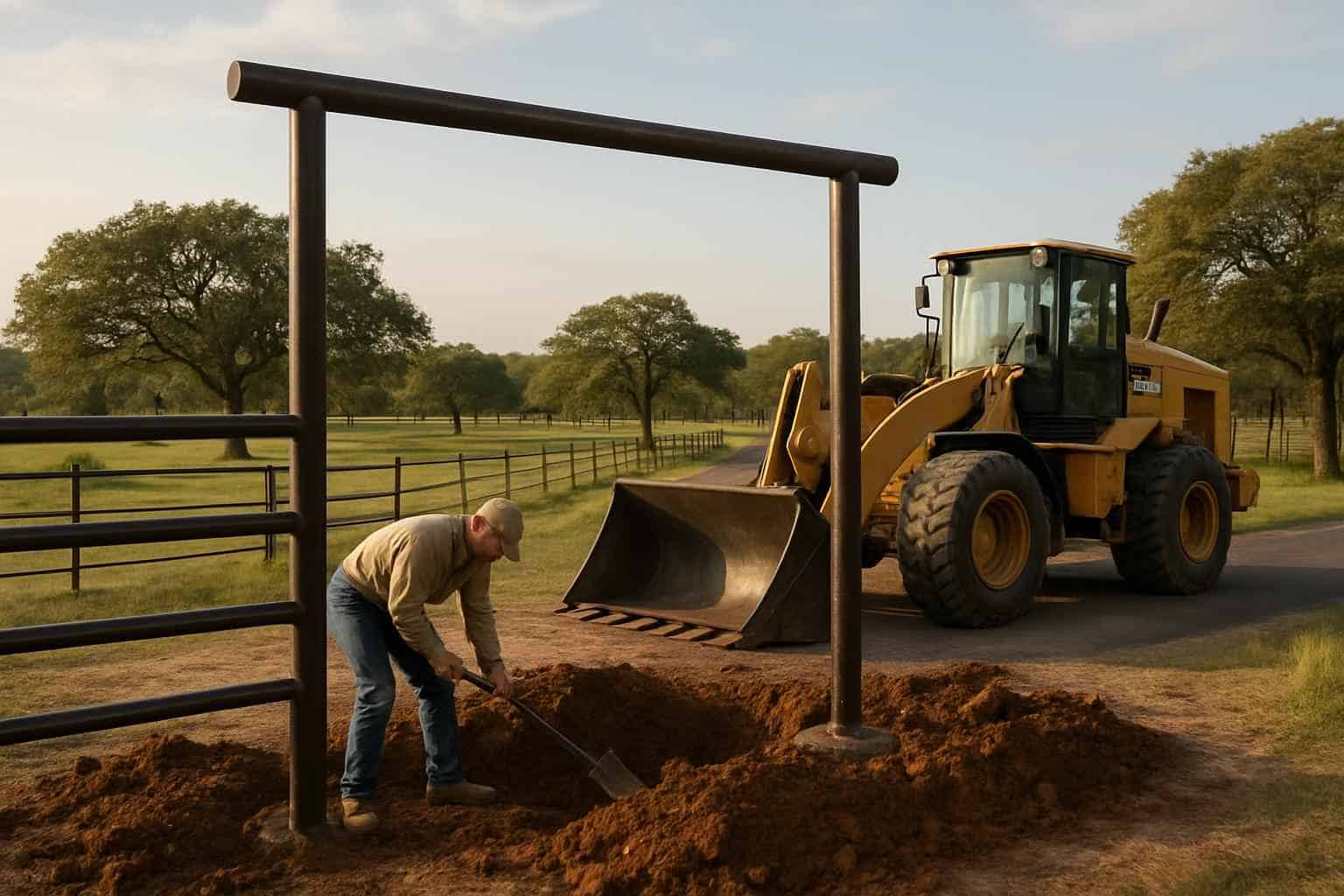 Pipe Entrance Construction in Willow City Texas