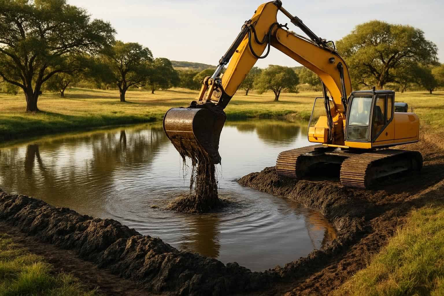 Pond Dredging and Silt Removal in Hye Texas