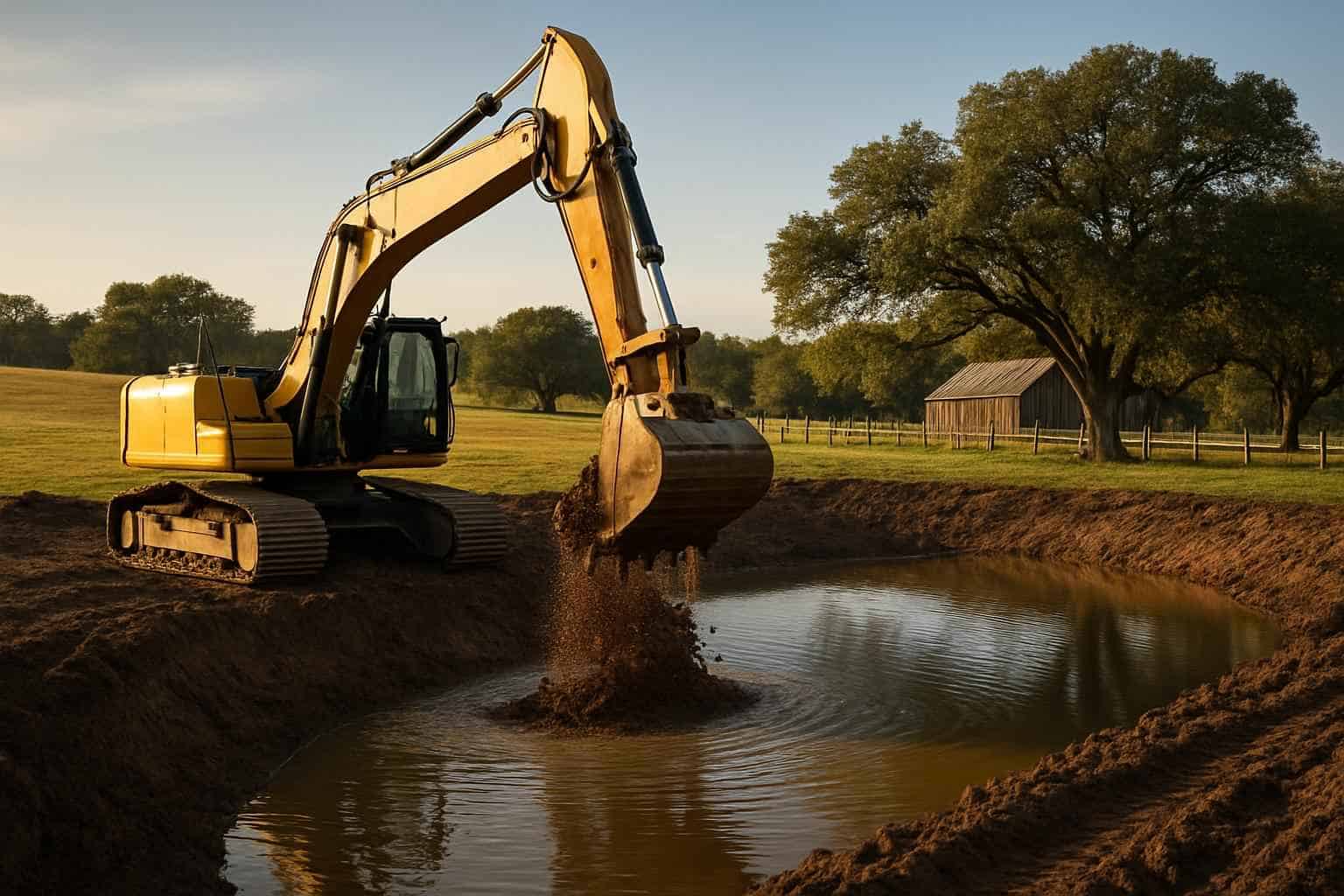Pond Excavation in Luckenbach Texas
