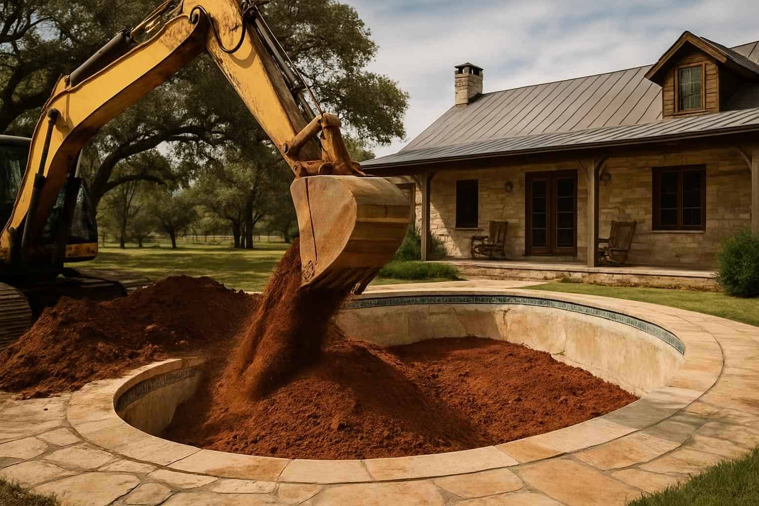 Pool Demolition and Fill in Luckenbach Texas