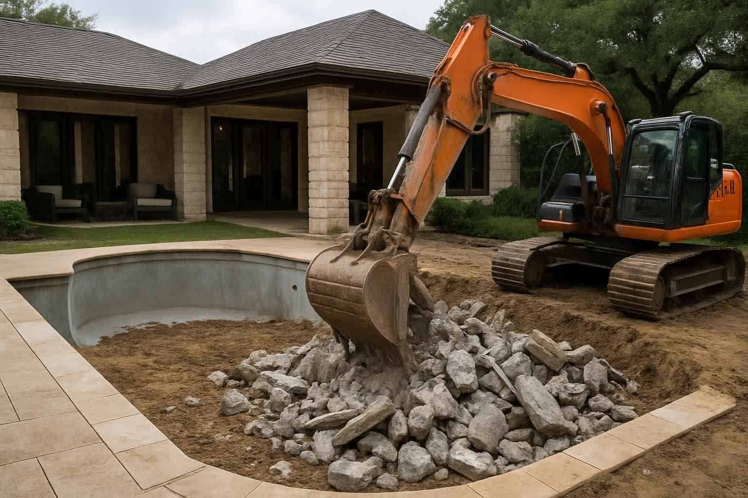 Pool Demolition and Fill in Stonewall Texas