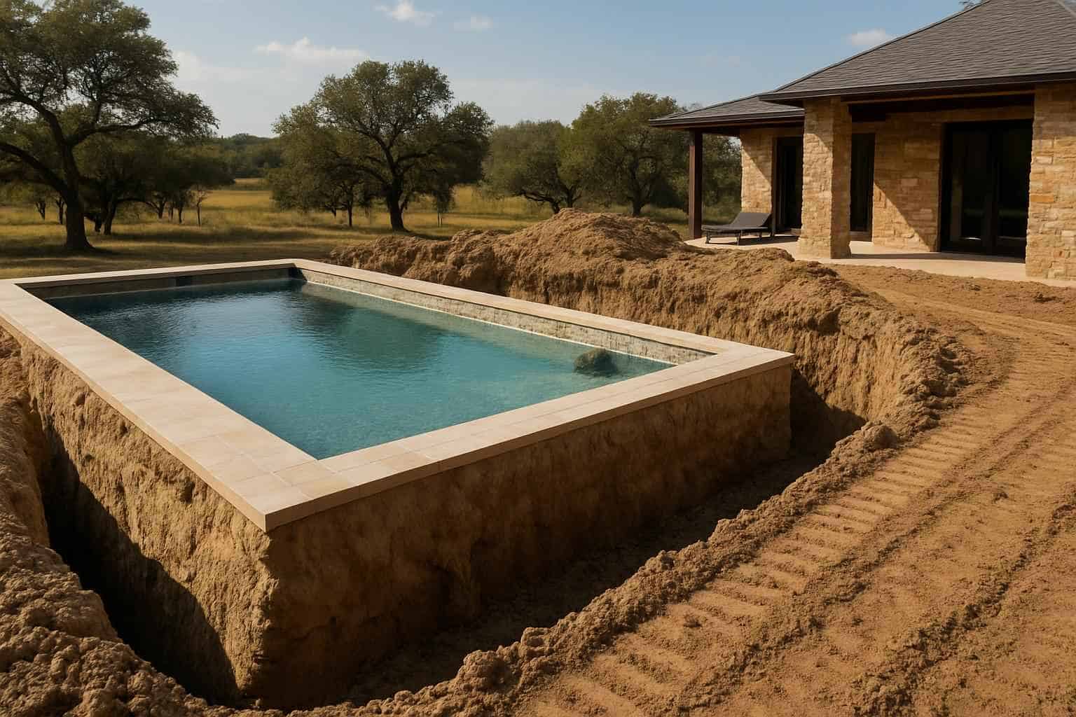 Pool Overdig and Backfill in Hye Texas