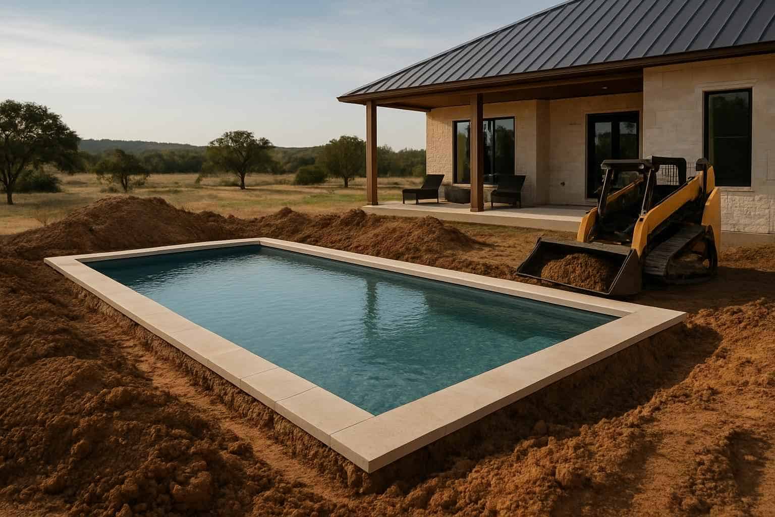 Pool Overdig and Backfill in Stonewall Texas