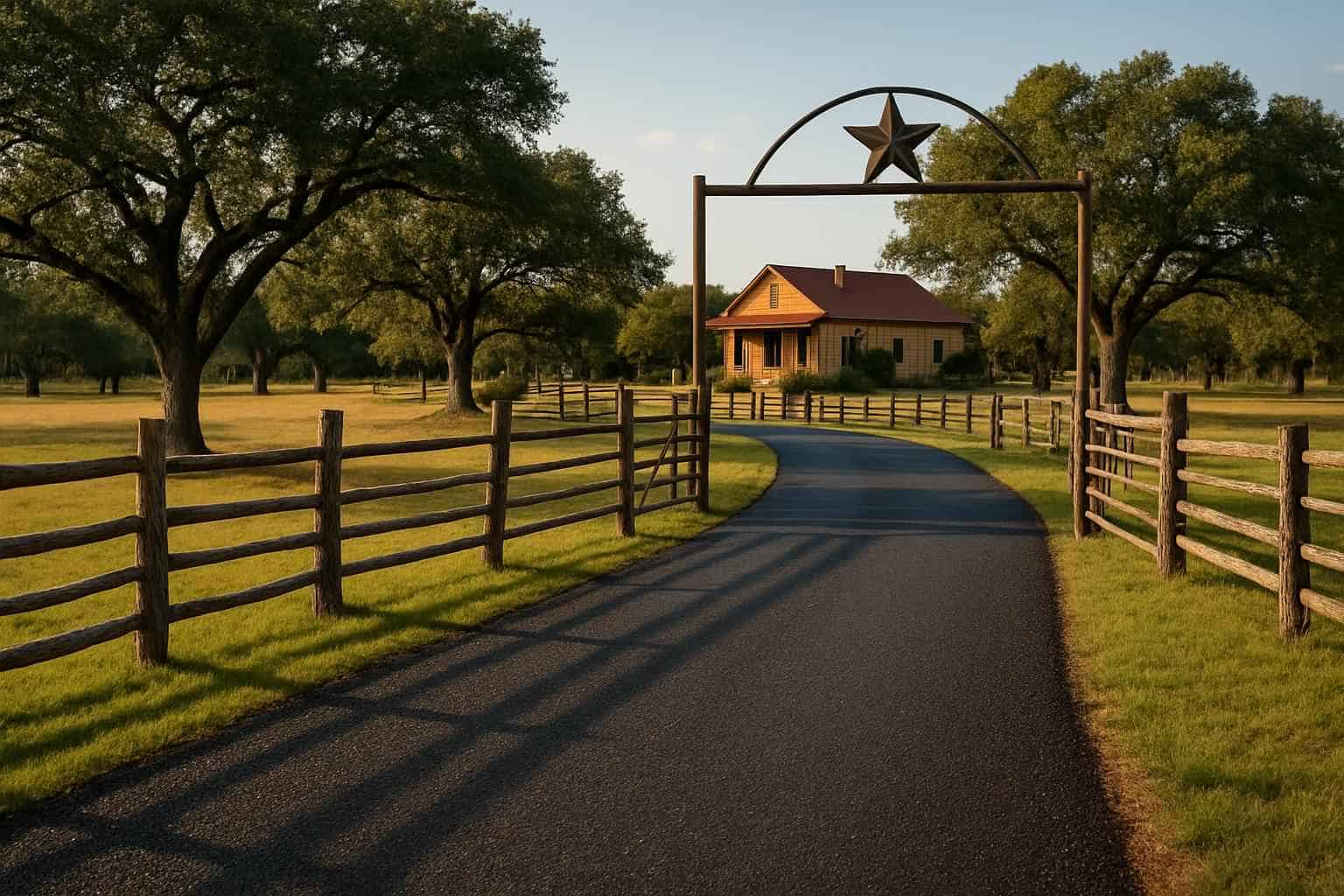 Ranch Road Chip Seal in Luckenbach Texas