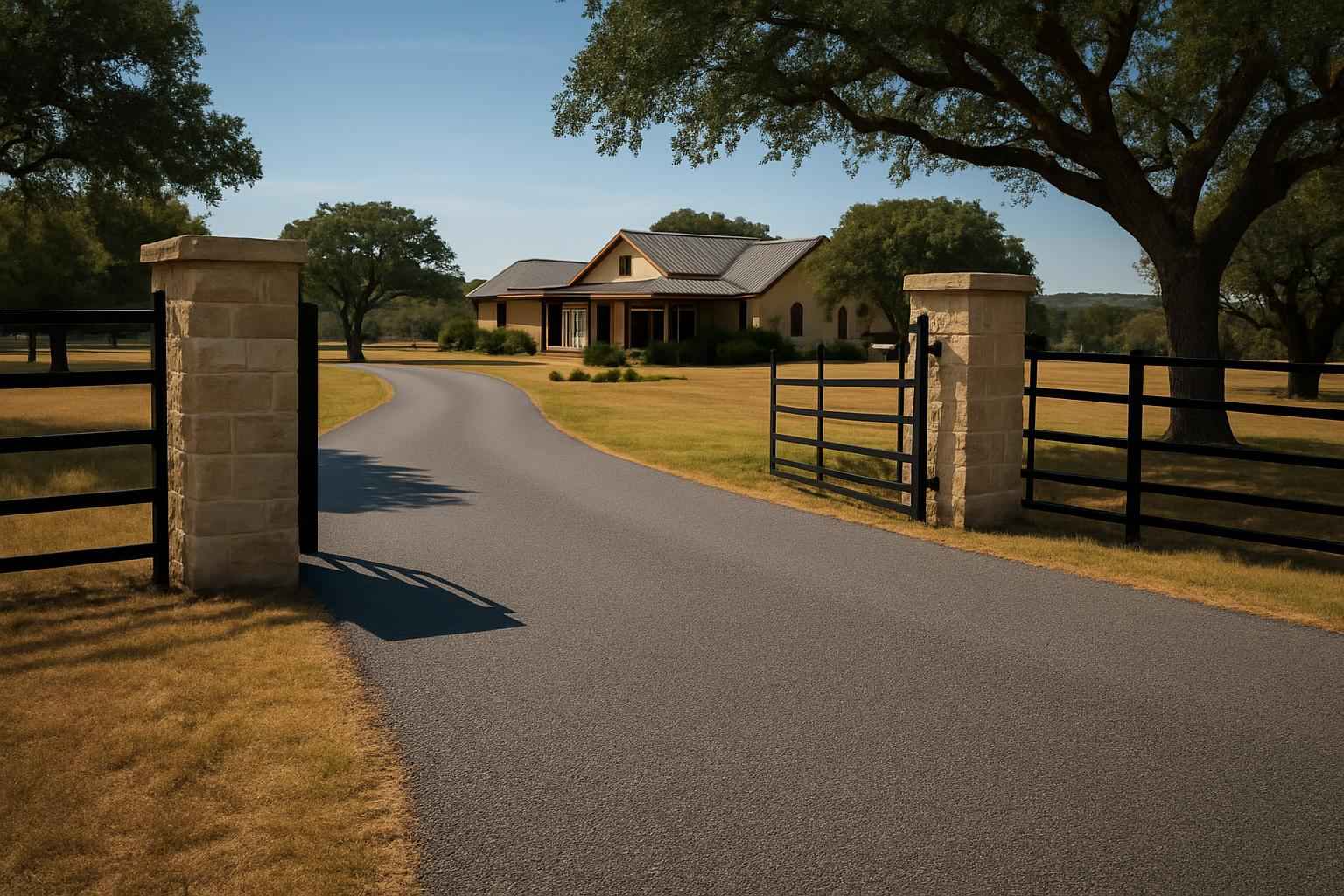 Ranch Road Chip Seal in Stonewall Texas