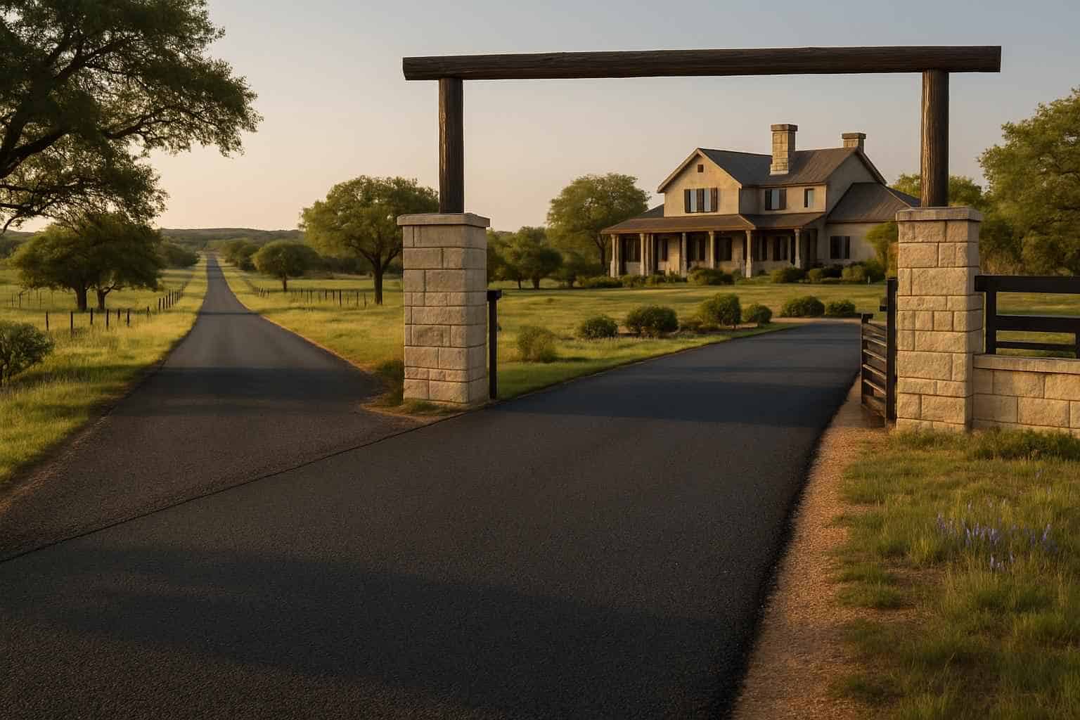 Ranch Road Chip Seal in Willow City Texas
