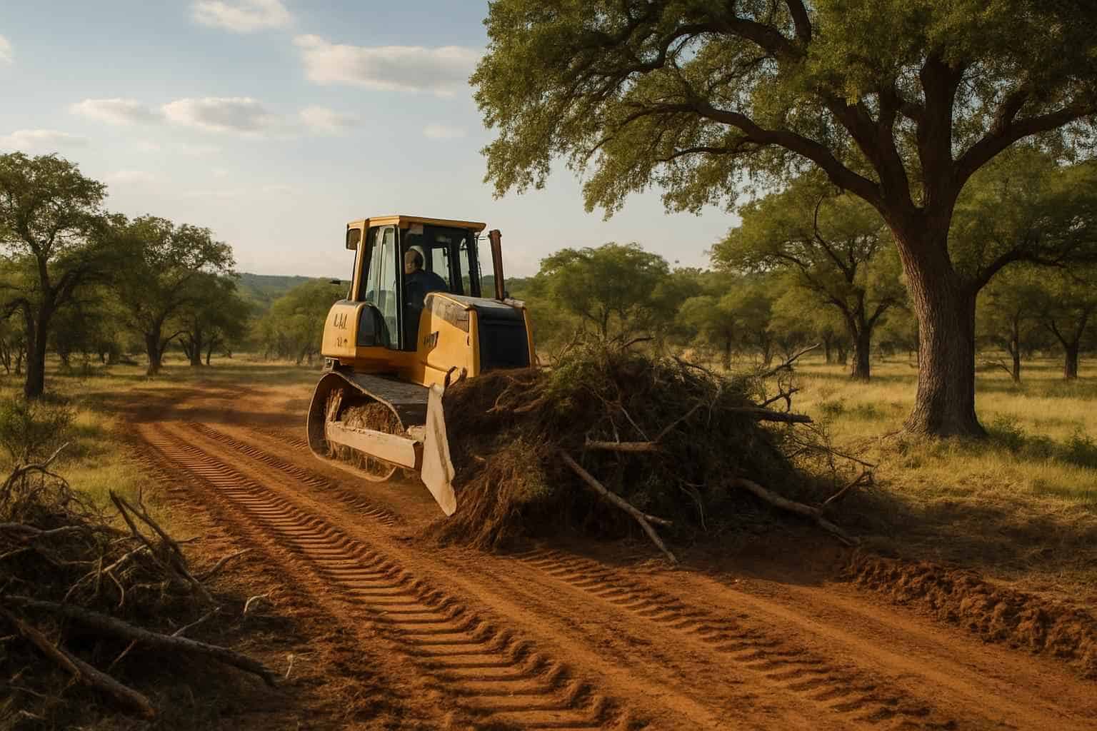 Ranch Road Clearing in Luckenbach Texas