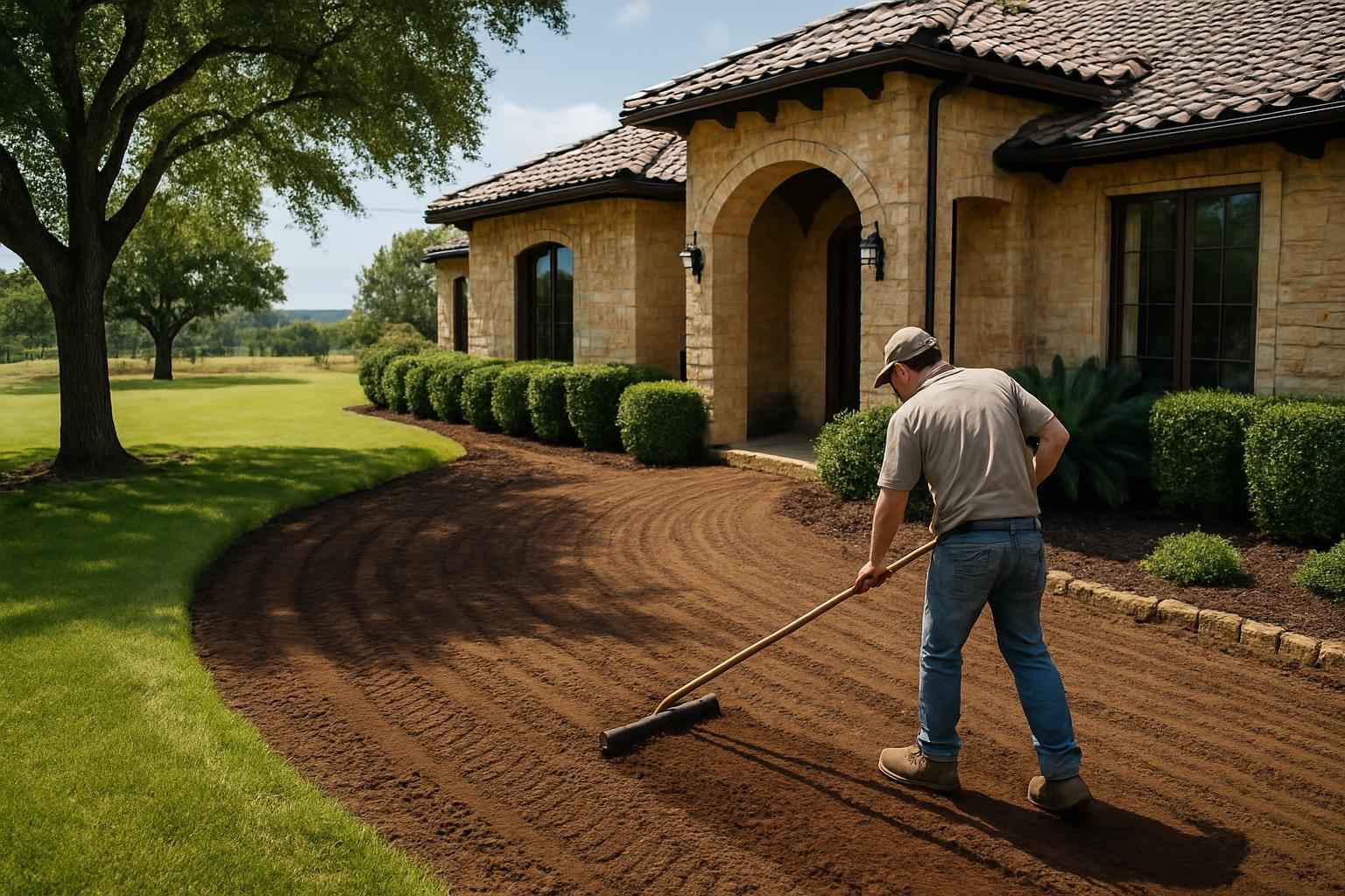 Regrading for Drainage in Willow City Texas
