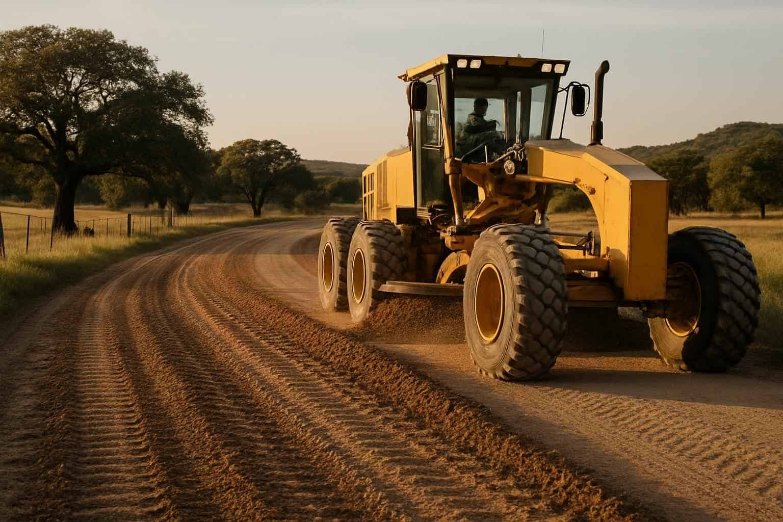 Road Grading and Compaction in Stonewall Texas