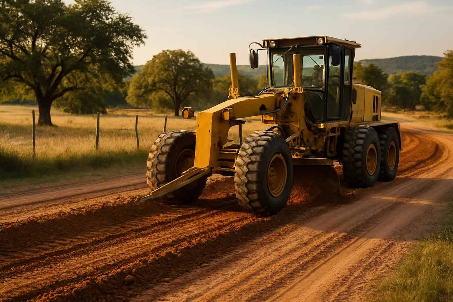 Road Grading in Hye Texas