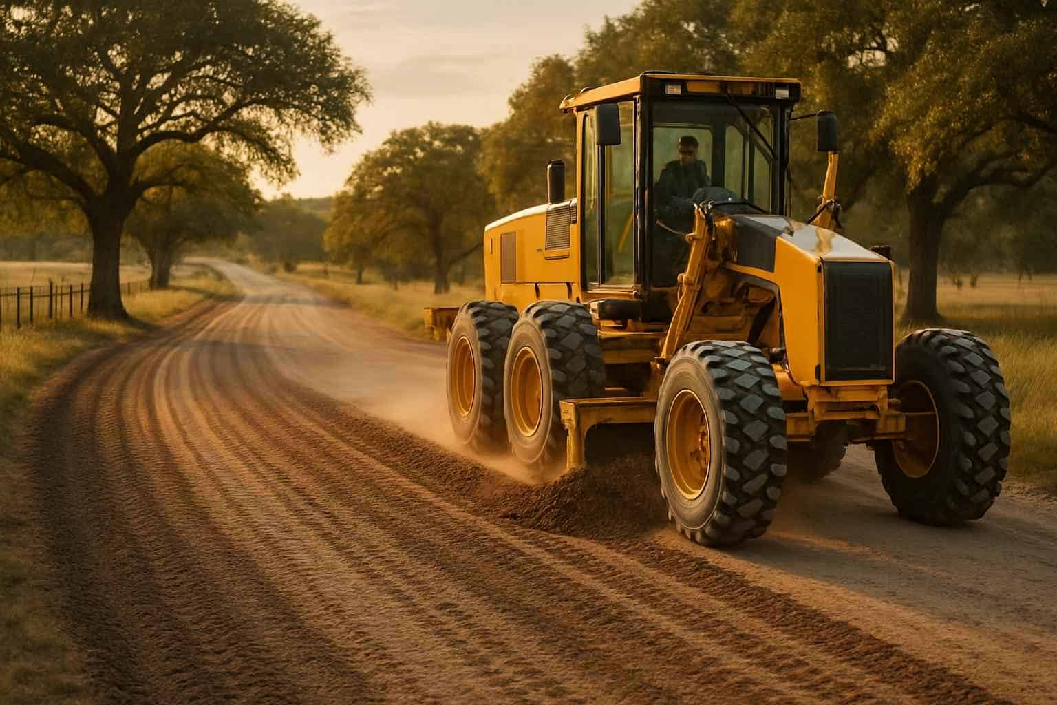 Road Grading in Luckenbach Texas