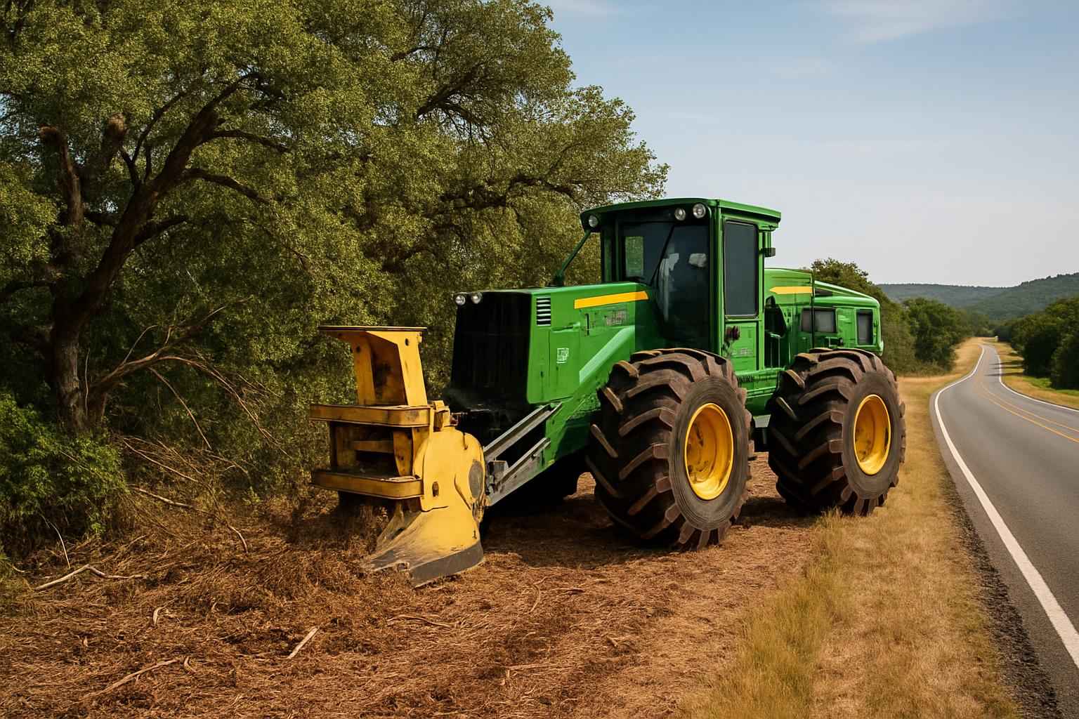 Roadside ROW Clearing in Hye Texas