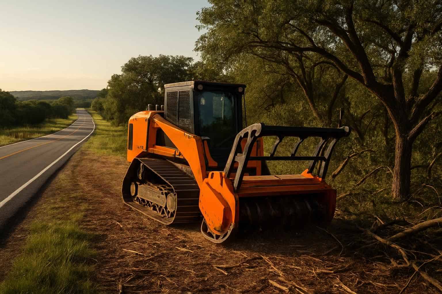 Roadside ROW Clearing in Willow City Texas