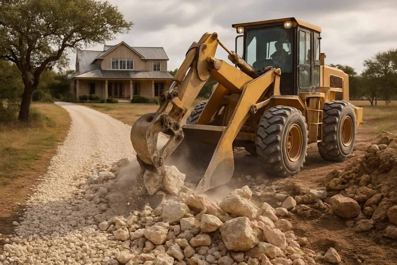 Rock Crushing for Driveways in Luckenbach Texas