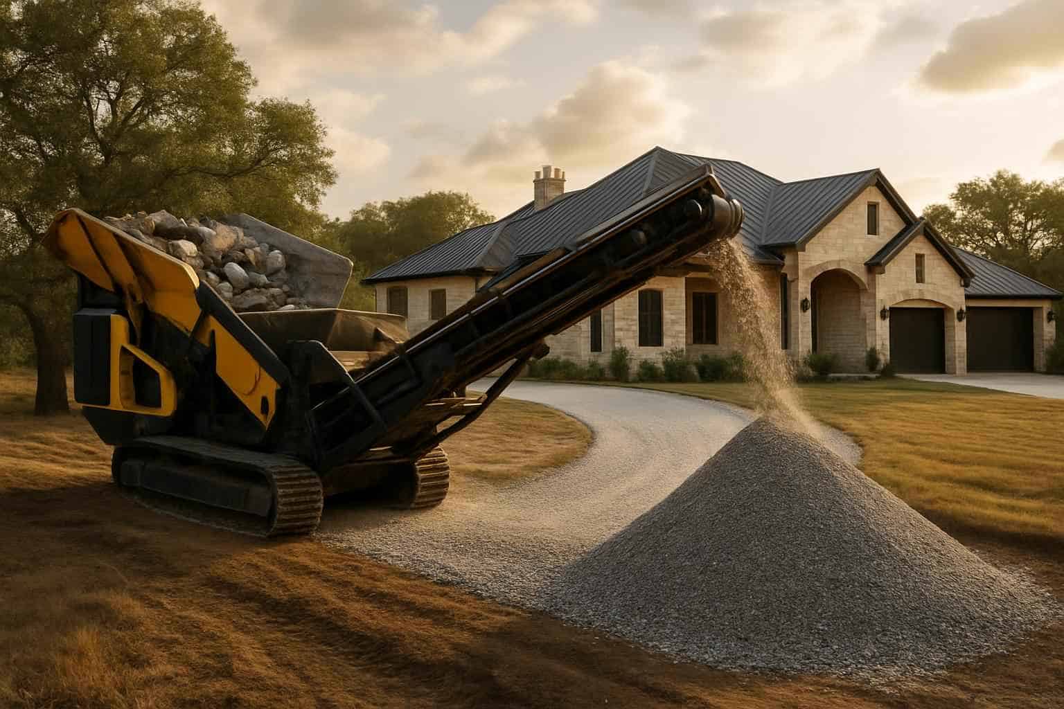 Rock Crushing for Driveways in Willow City Texas