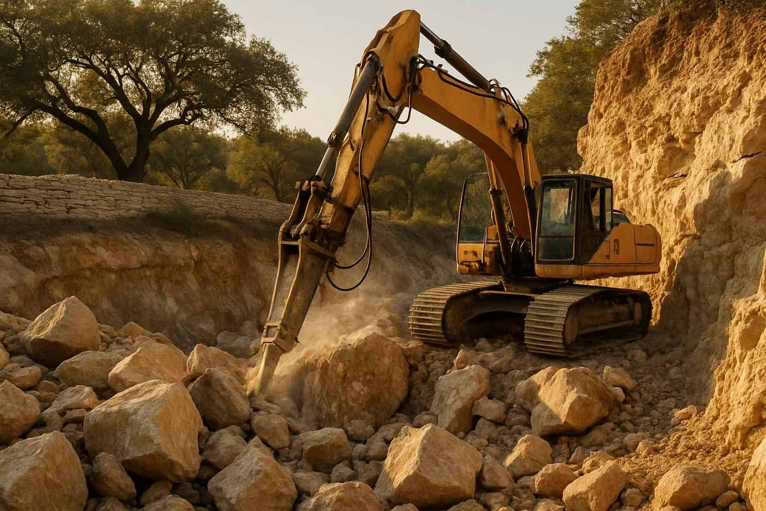 Rock Excavation in Stonewall Texas