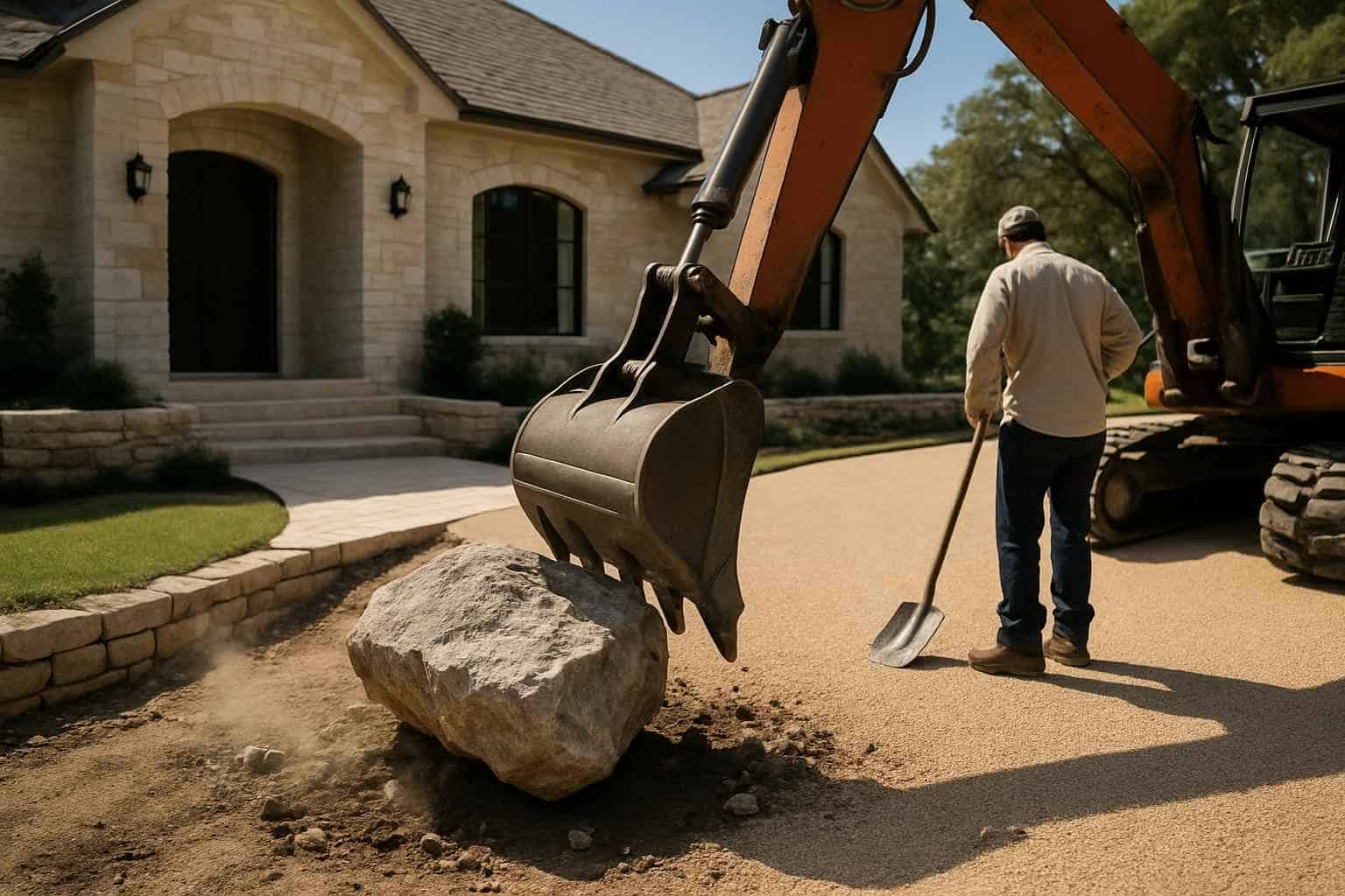 Rock Removal for Driveways in Stonewall Texas