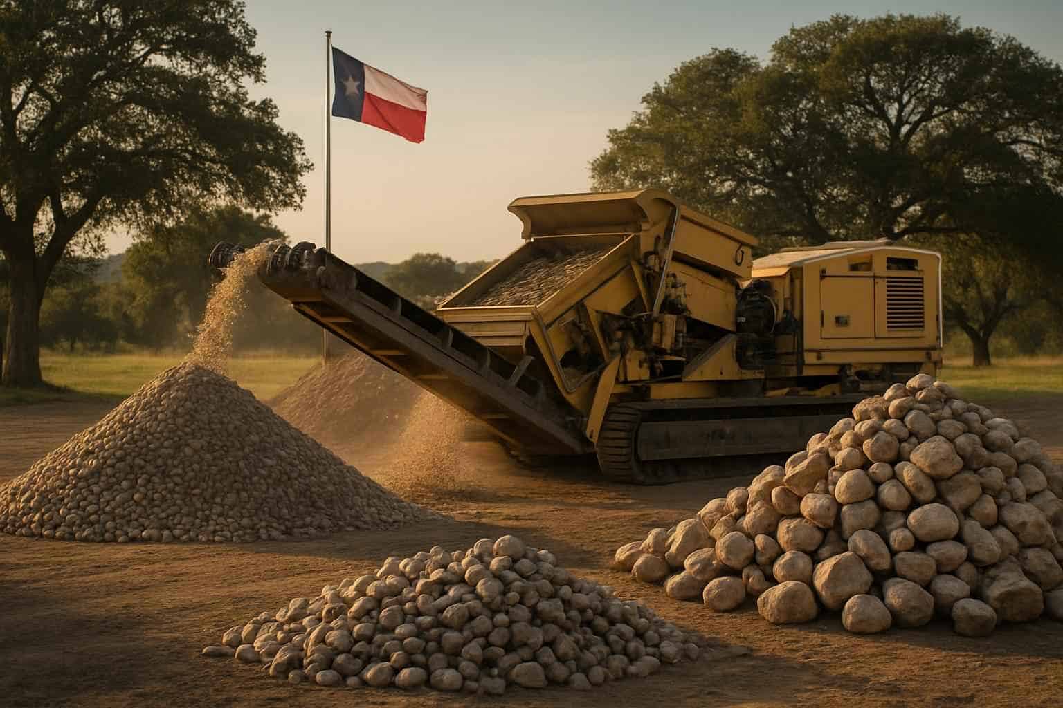 Rock Screening and Sorting in Luckenbach Texas