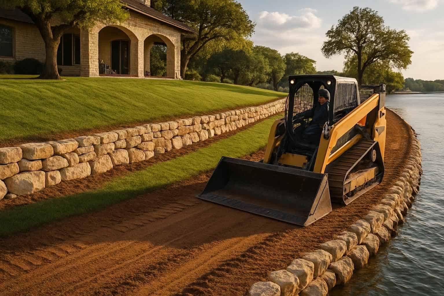 Shoreline Grading in Stonewall Texas