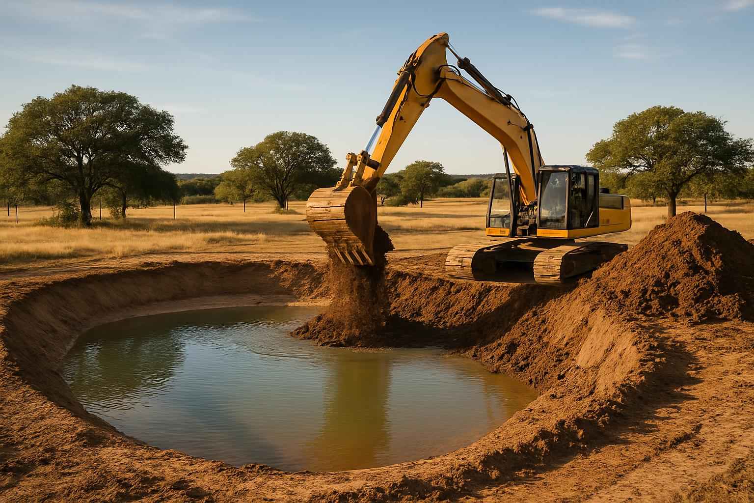 Stock Tank Excavation in Willow City Texas