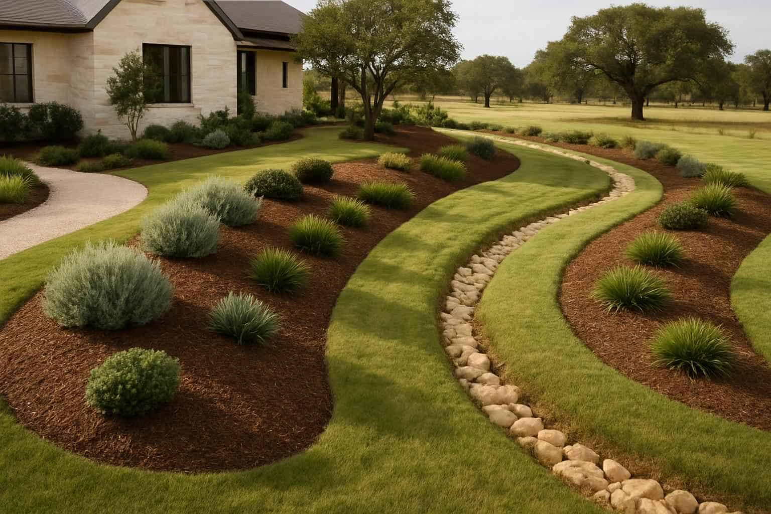 Swales and Berms in Stonewall Texas