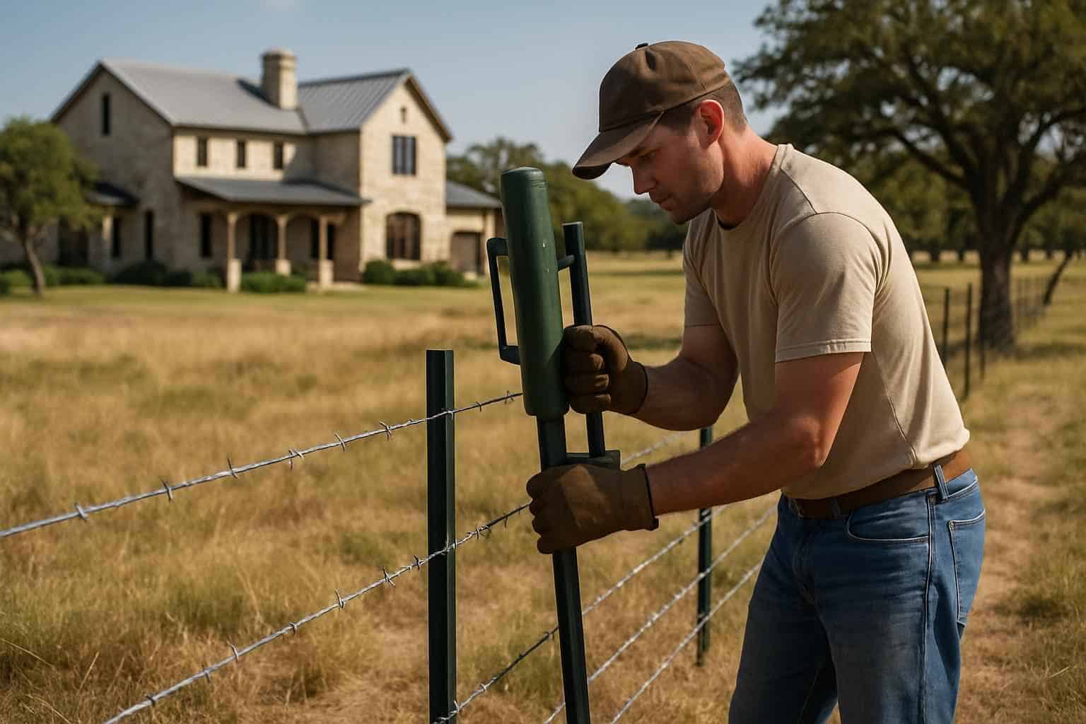 T Post Installation in Hye Texas