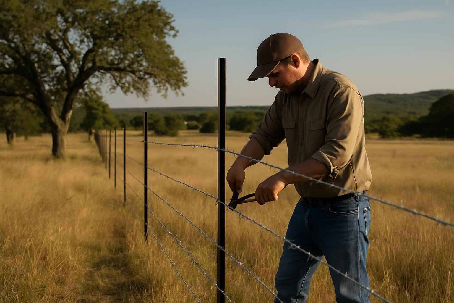 T Post Installation in Luckenbach Texas