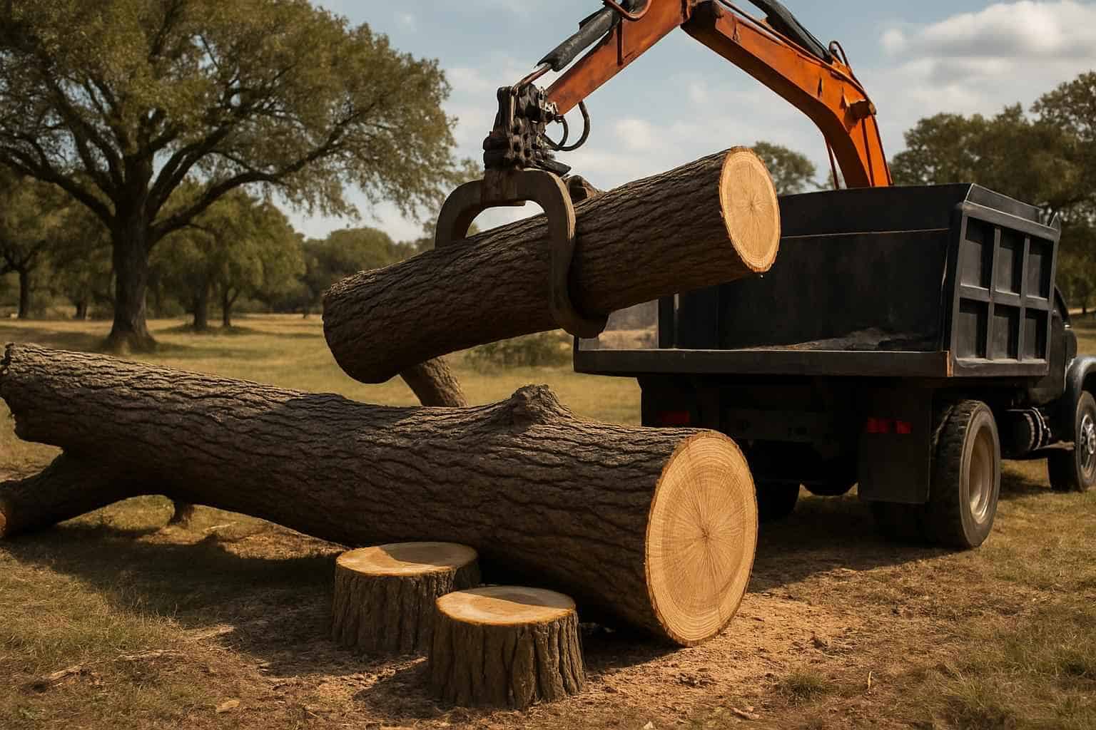 Tree Felling and Hauling in Hye Texas