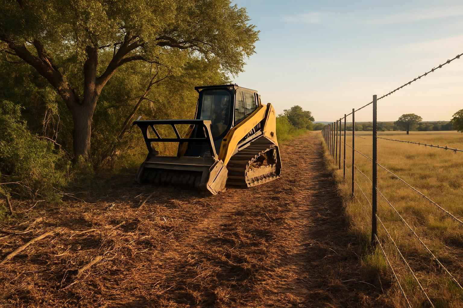 Underbrush Fence Clearing in Hye Texas
