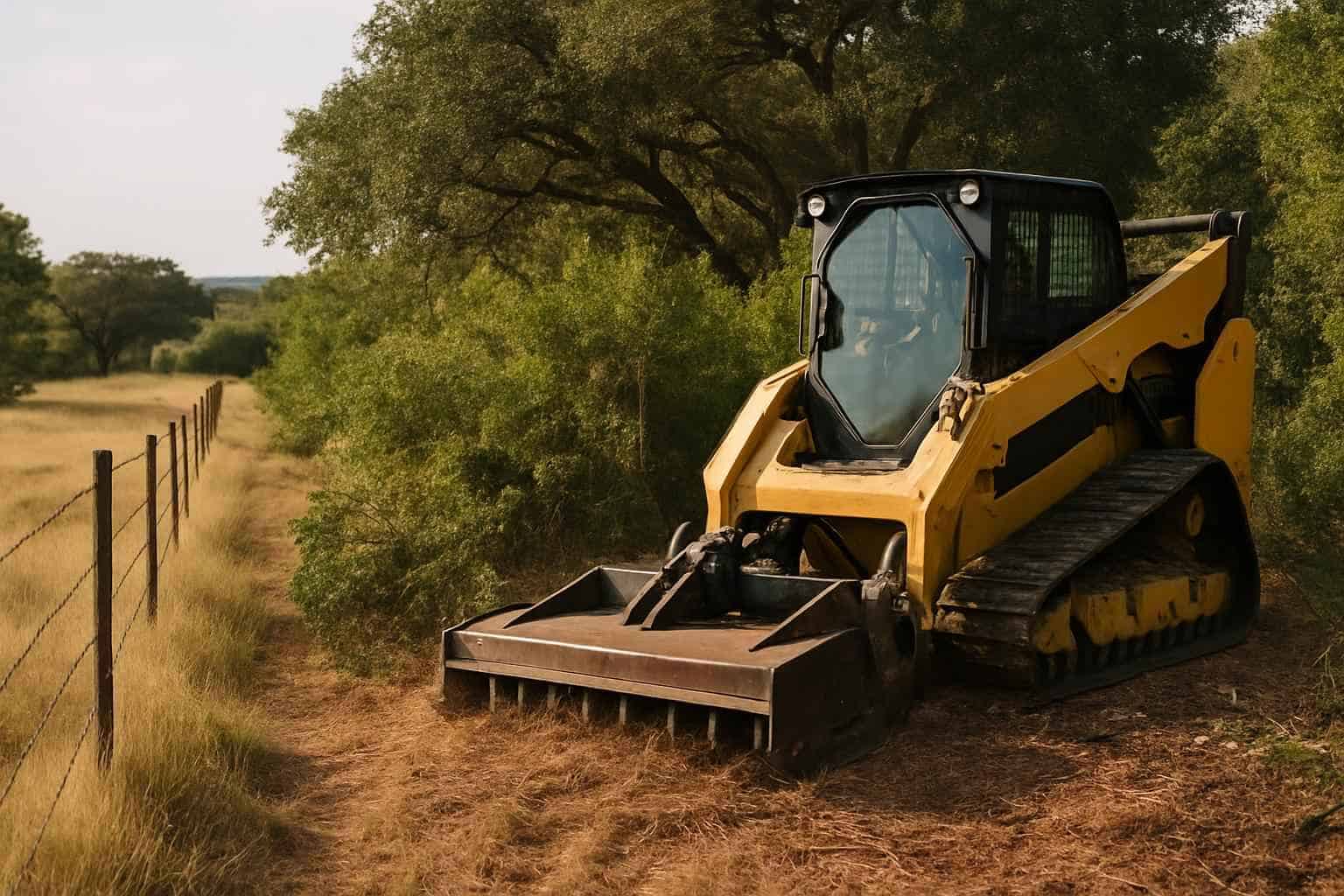 Underbrush Fence Clearing in Willow City Texas