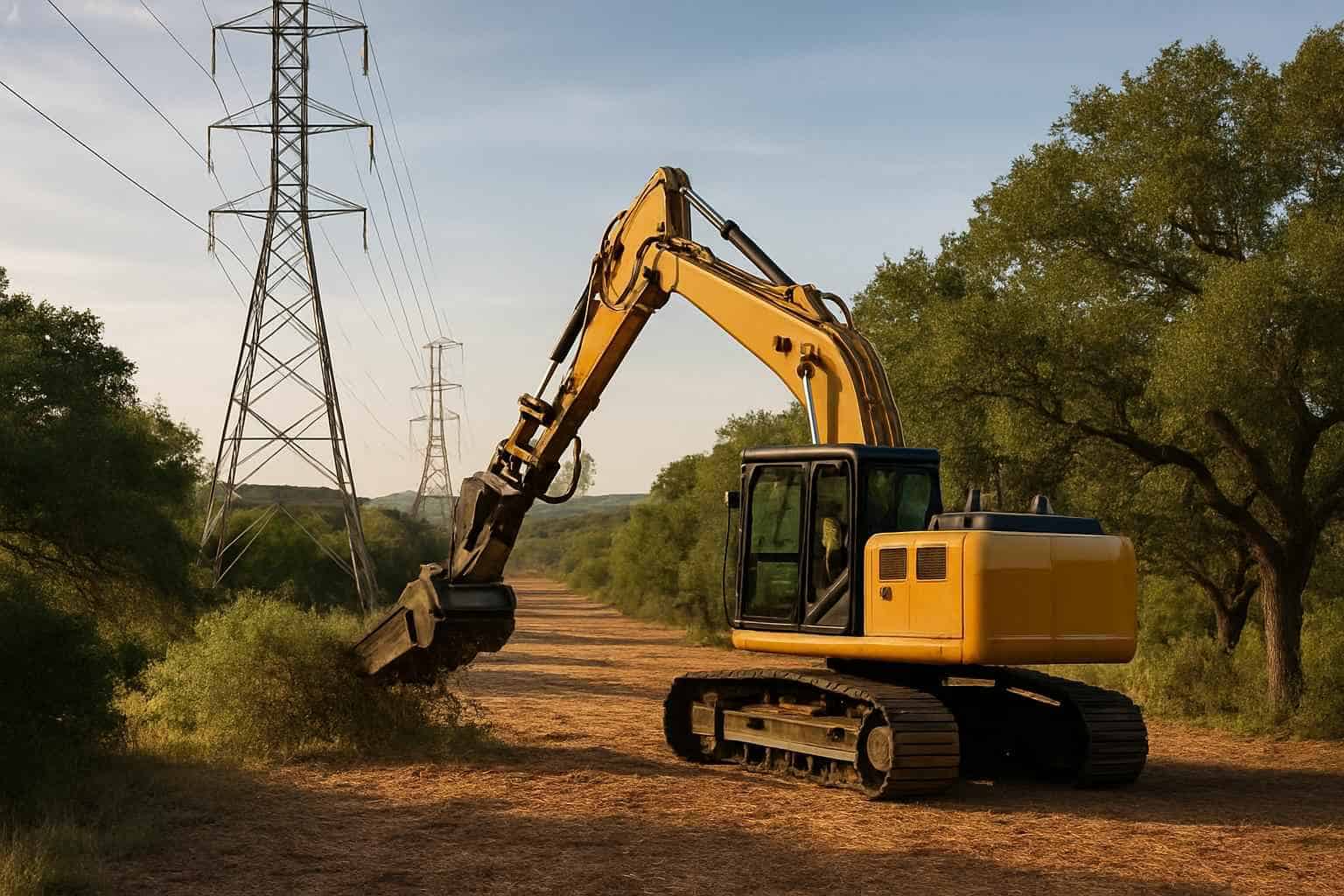Utility ROW Clearing in Hye Texas