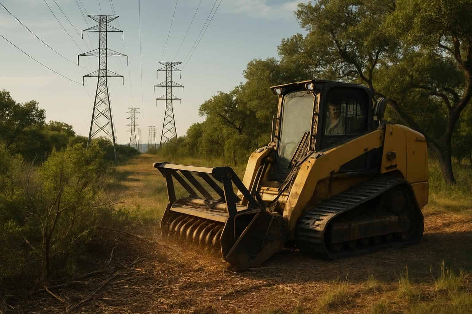 Utility ROW Clearing in Willow City Texas