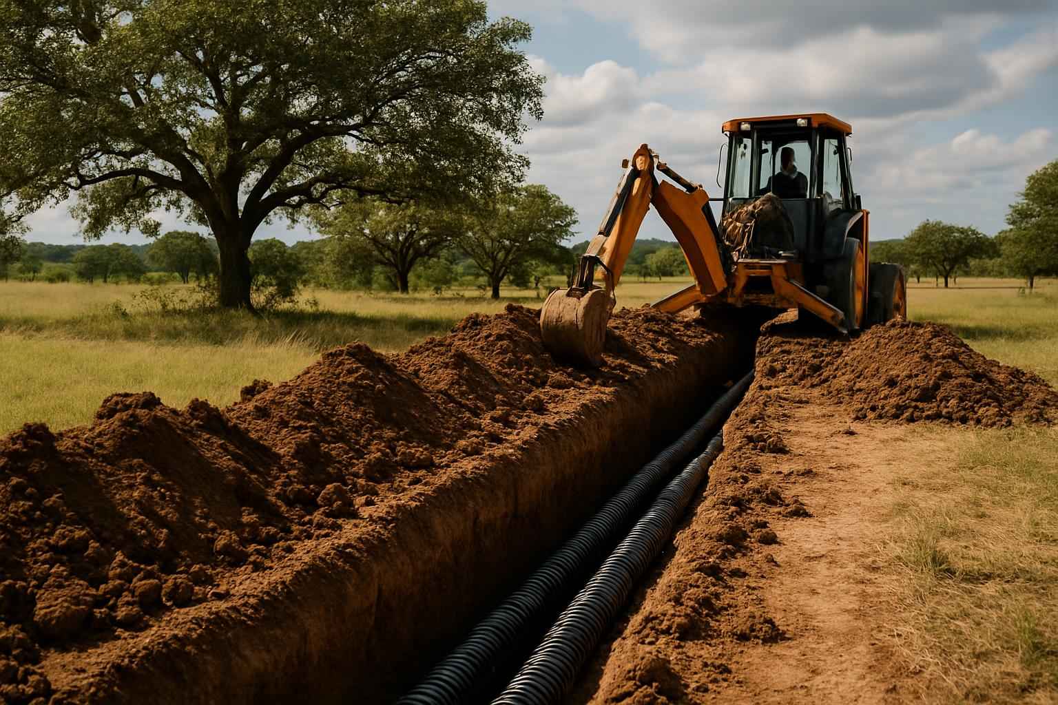 Utility Trenching in Luckenbach Texas