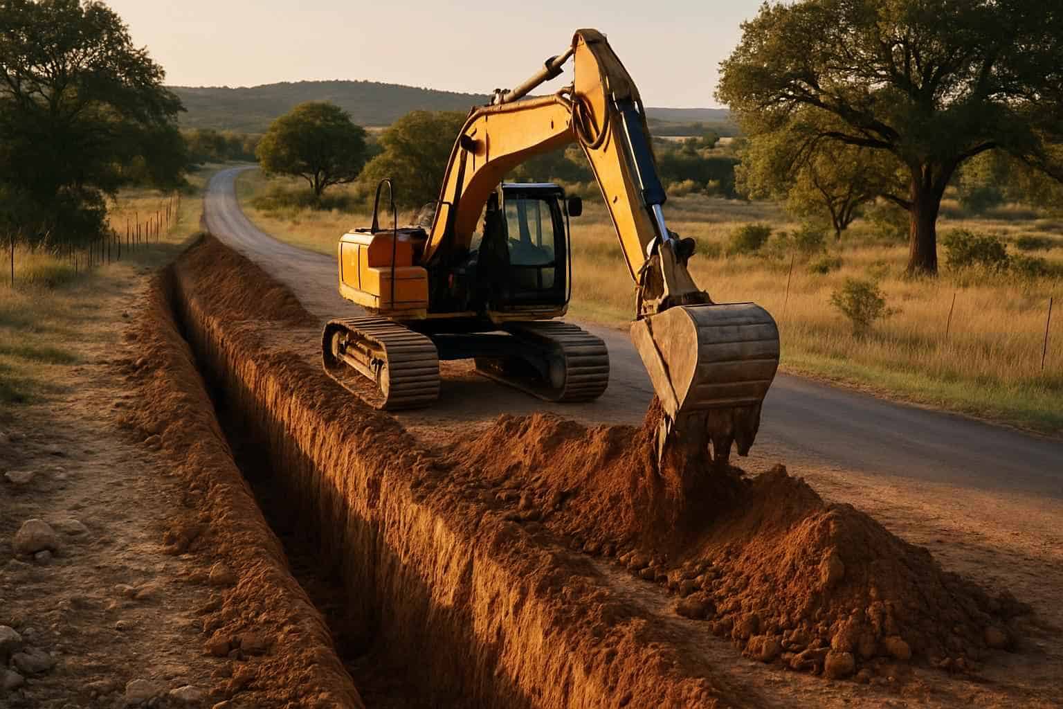 Utility Trenching in Willow City Texas