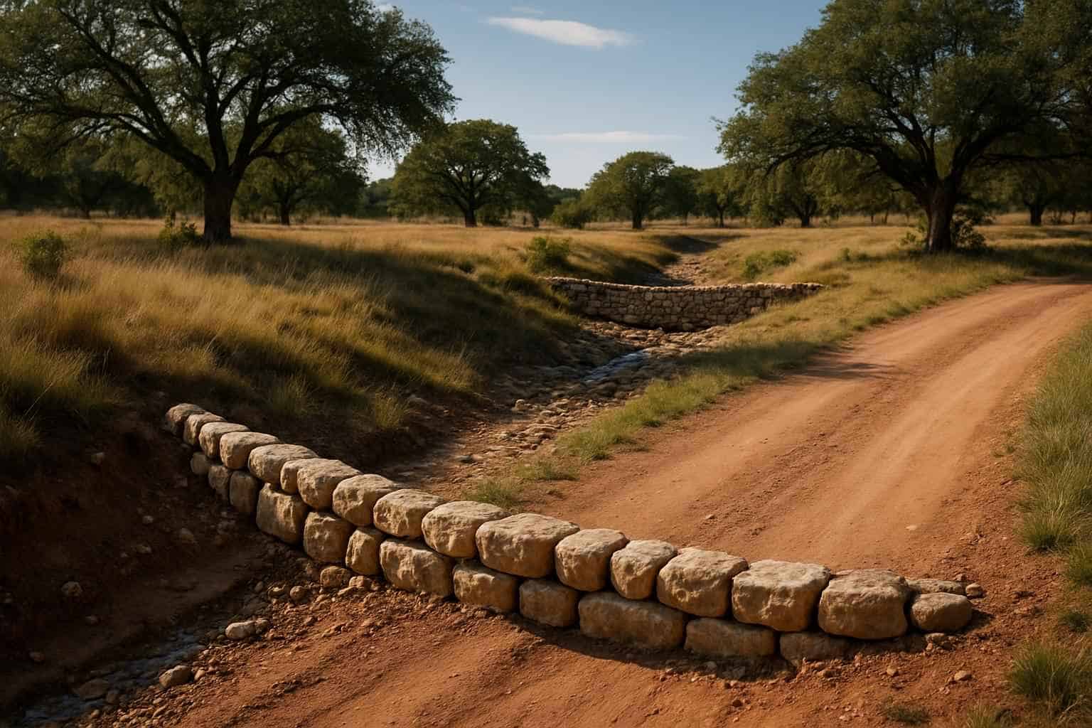 Water Bars and Check Dams in Hye Texas