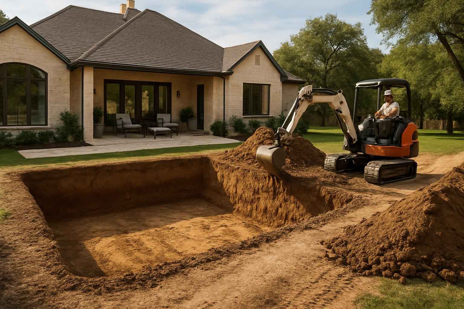 Access Prep for Pool Dig in Comfort Texas